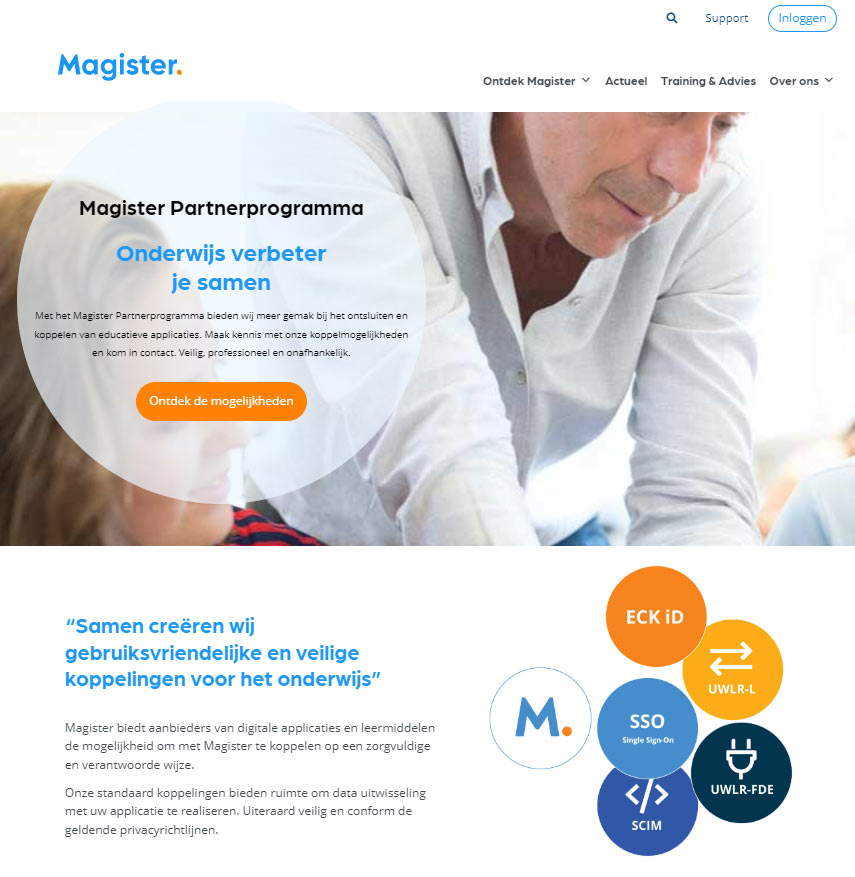 Magister Partner pagina door Eyedomind